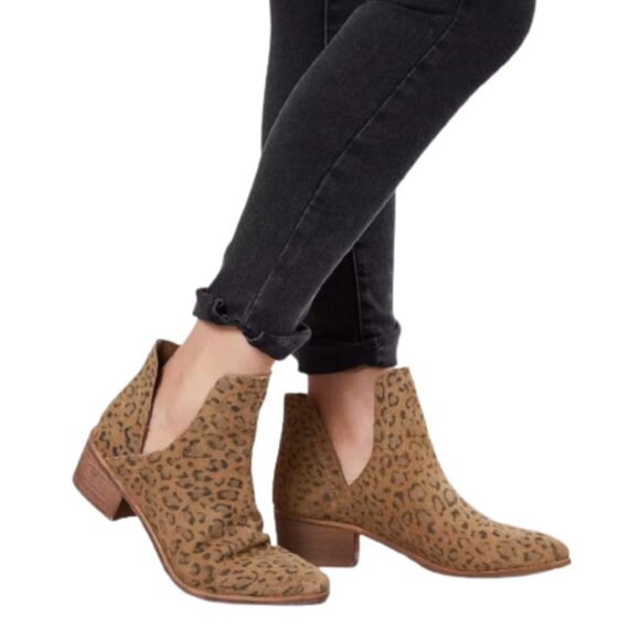 Anthropologie Coconuts Matisse Pronto Leopard Bootie Boots Womens 7.5 Tan Brown - Picture 12 of 12